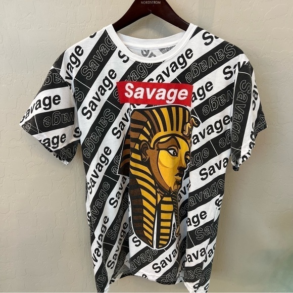 Fresh Laundry all over graphic Pharao Savage print, unisex, Men’s size L - Picture 2 of 8